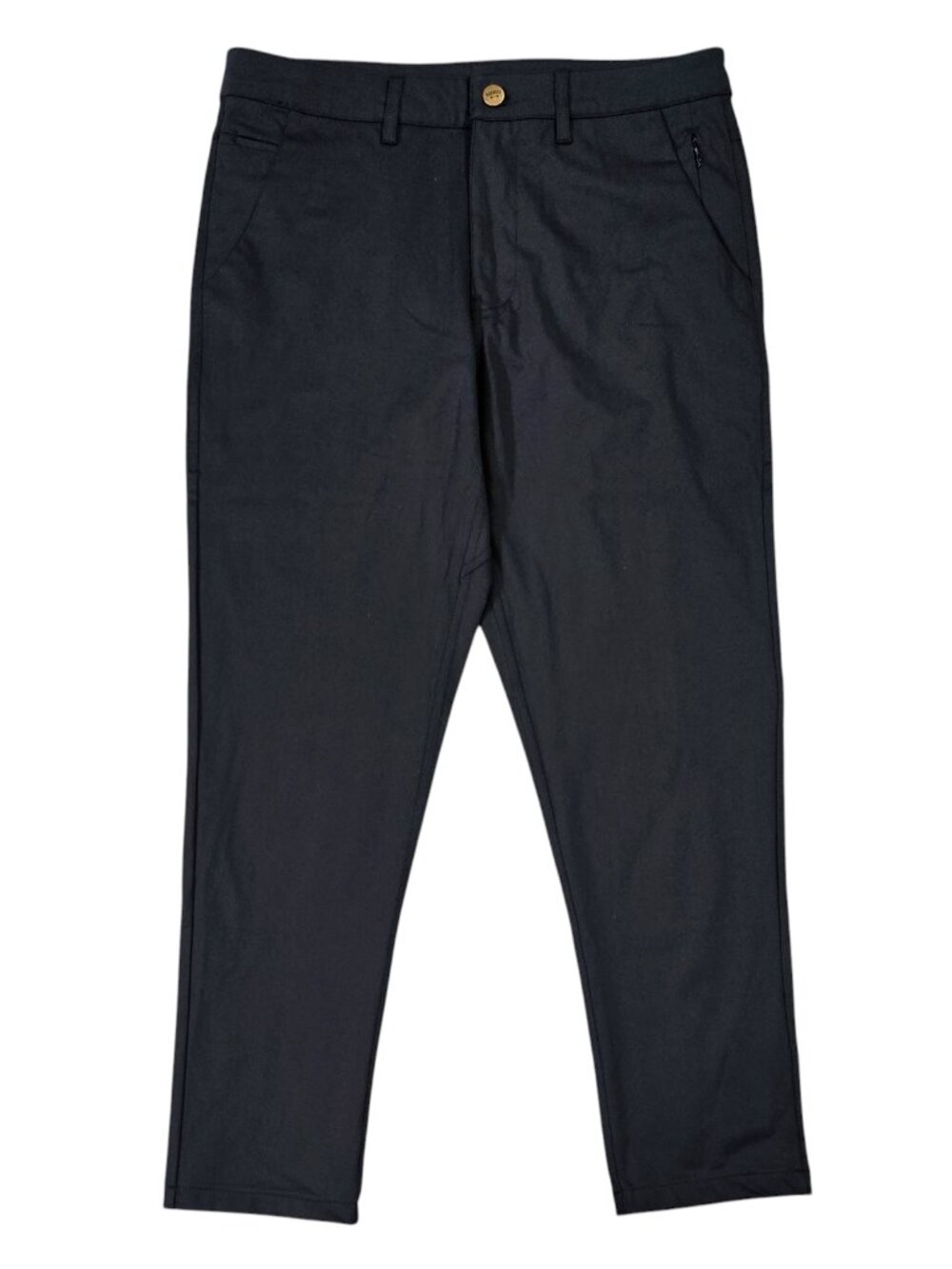 Barbell Apparel Black Polyester Cropped Pants Athletic Fit Capsule Minimalist